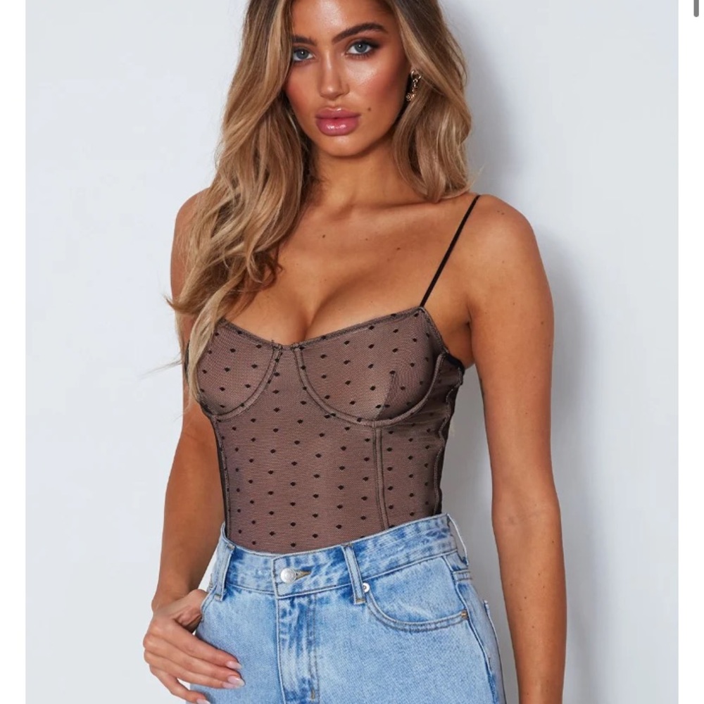 “No Looking Back Bodysuit” from White Fox Boutique, black, size large
